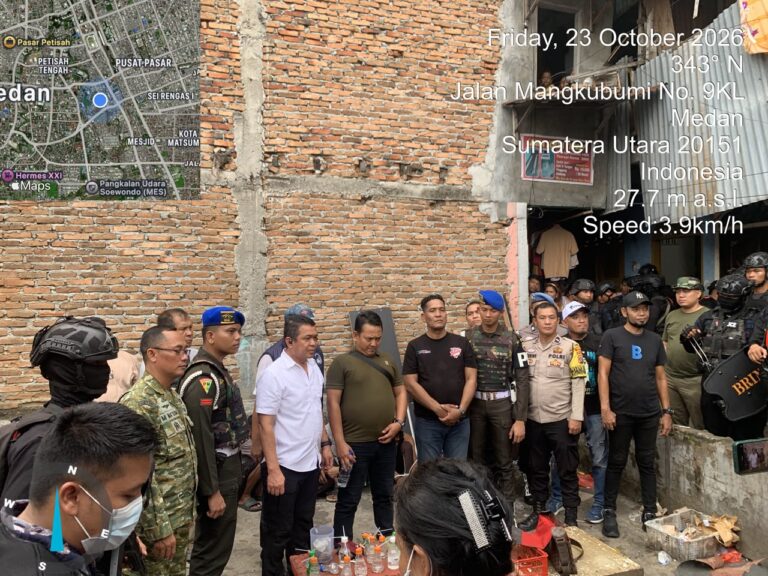 Polda Sumut Grebek Sarang Narkoba di Medan Maimun, 15 Orang Diamankan