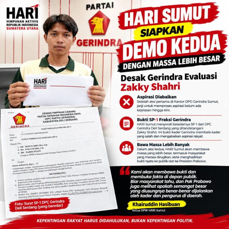 Merasa Diabaikan, HARI Sumut Siapkan Demo Kedua dengan Massa Lebih Besar