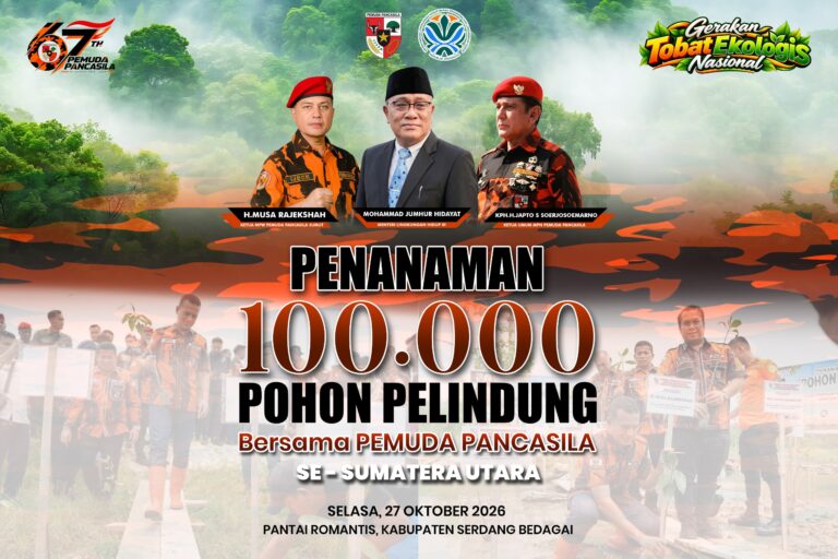 Pemuda Pancasila Sumut Tanam 100.000 Pohon, Dedi Dermawan Milaya: Alam Warisan Generasi Mendatang